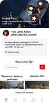 Ein Screendesign der Eismann App wird dargestellt, um dir einen schnellen Einblick in die App zu geben. Dort wird der individuelle Kundenservice verdeutlicht.